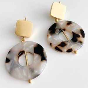 Madewell Circle Tortoise Shell Earring w/Gold Accent